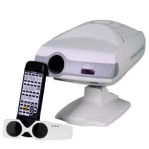 ECP-5400 Proyector de optotipos EZER digital luz halogena con pantalla y control remoto -0