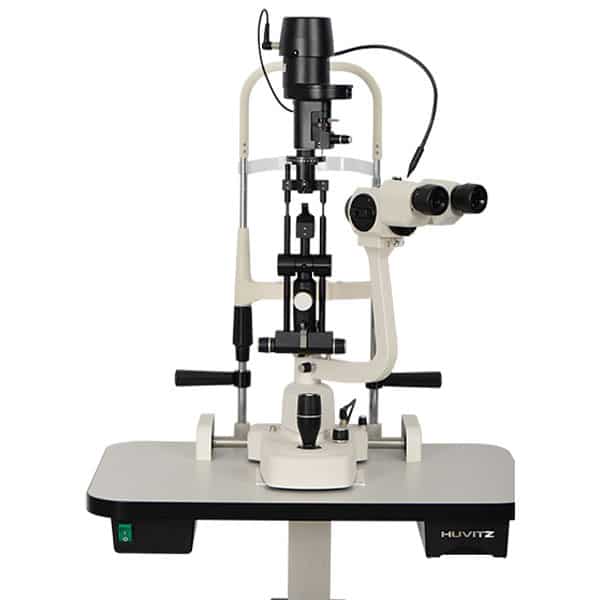 Lampara de Hendidura tipo revolver 2 aumentos 7 HIS-500 X2 Nueva Lampara de Hendidura economica HUVITZ con 2 aumentos 10 y 16X tipo revolver -1956