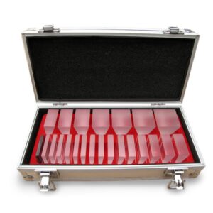 PB-2400 Caja de 23 prismas oftalmicos Luxvision en estuche de aluminio-0