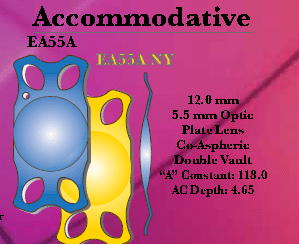 Lente Intraocular BIFOCAL MDR acrilico acomodativo varias diotrias EA55A NY-0