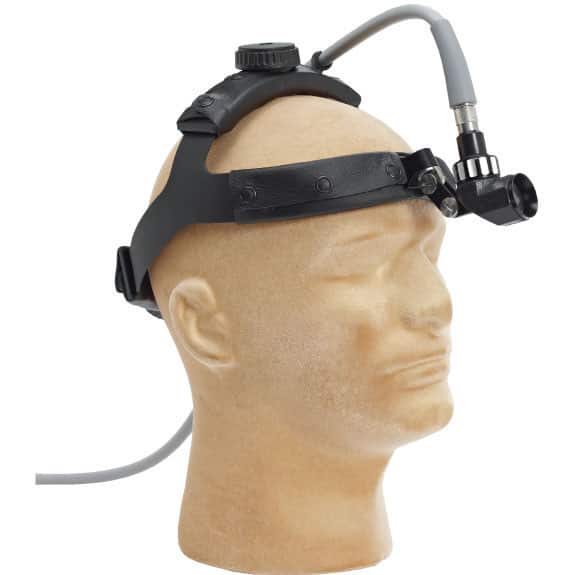 Lampara frontal JEDMED con luz de fibra óptica Storz 1 Lampara frontal JEDMED con luz de fibras opticas Storz y cabezal con soporte dual y fijacion manual-0