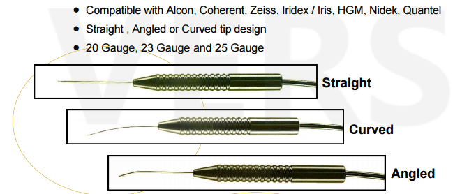 5235-1 Endo sonda laser Micro Vision calibre 23 G. Angulada compatible con laser IRIDEX / IRIS una pieza-0