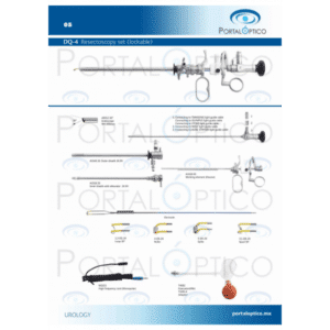 DQ-4 Set de Resectoscopio para RTU adulto con elemento de trabajo activo cable de alta, camisa de doble flujo telescopio 30 gr. 4 mm etc.-0