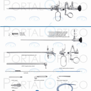 NQ-3 Set de Uretrotomia Endoscoopica adulto con telescopio camisa cuchillas, elemento de trabajo camisa interna etc.-0
