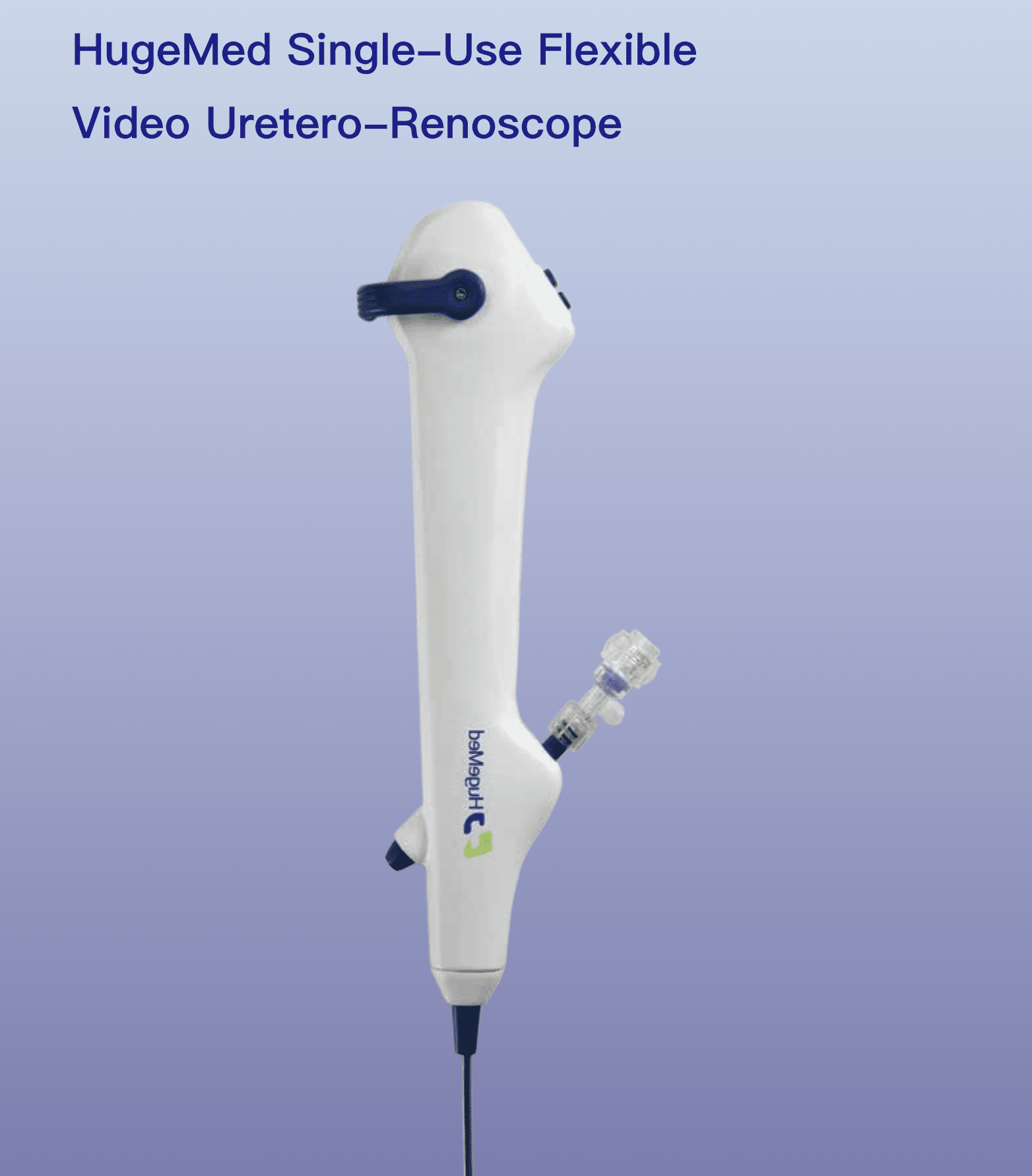 Ureteroscopio desechable 7.5fr canal de 3.6Fr HugeMed 2 HU-30 Video Ureteroscopio digital Hugemed descartable sin límite de horas de uso con luz led y es ful, HD se usa ya sea con el procesador o una pantalla lcd -0