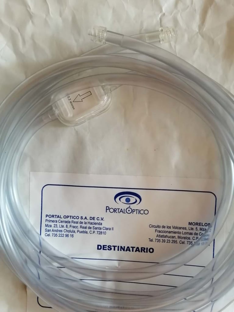 Manguera para insuflación de CO² con filtro 3 Set de manguera para insuflación de CO² con filtro incluido de 2 micrones , paquete con 1 pieza, conectores luer look ambos lados-3834