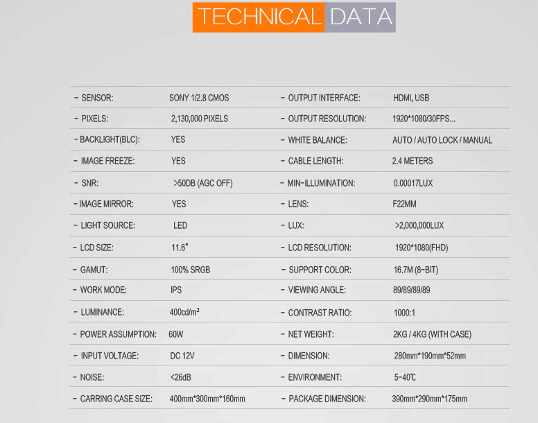 Tele pack tiny cámara, fuente de luz LED y pantalla 11.6" 2 Tele pack tiny cámara, fuente de luz LED y pantalla 11.6" - Image 2